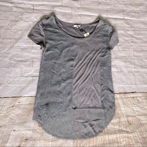 SOH Isla gray grey cap sleeve tunic size small